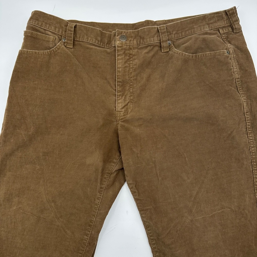 LL Bean Mens BeanFlex Standard Fit Corduroy Pants 42x30 Brown 520822